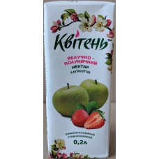 Нектар Яблочно-клубничный с мякотью