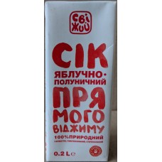 Сок Яблочно-клубничный с мякотью